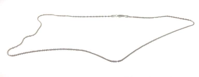 Shining Italian Sterling Silver Criss-Cross Chain Necklace