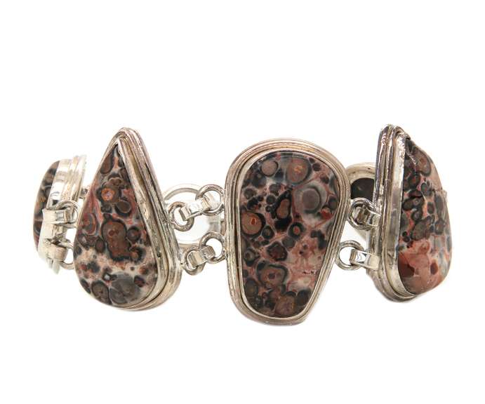 Fancy Agate Link Bracelet in Sterling