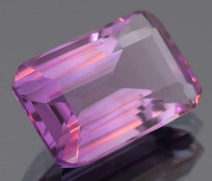 Rich violet 7.53ct emerald cut Amethyst
