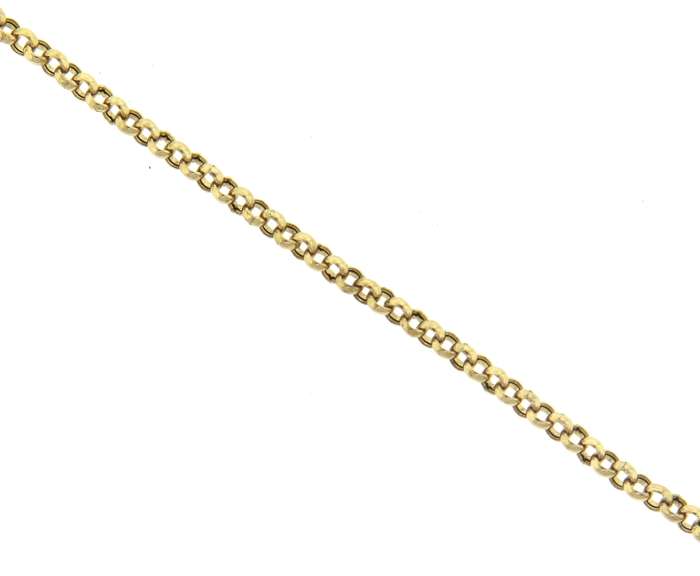 Nice Yellow Gold Rolo Chain Anklet