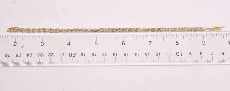 Classy 14k Double Link Bracelet Feat A Distinct Safety Lock