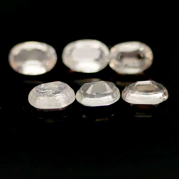 Matched 6.14ct set of untreated Morganite
