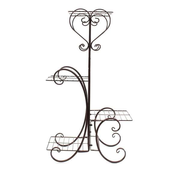4 Tier Metal Shelves Flower Pot Plant Stand
