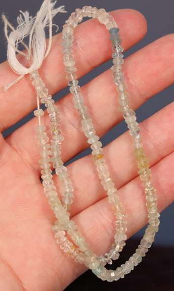 Gorgeous 38.29ct untreated Aquamarine strand