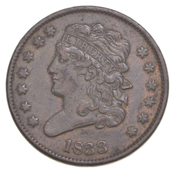 1833 Classic Head Half Cent
