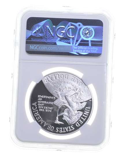 PF70UCAM 1996-P Smithsonian Institution Commem. Silver Dollar - NGC