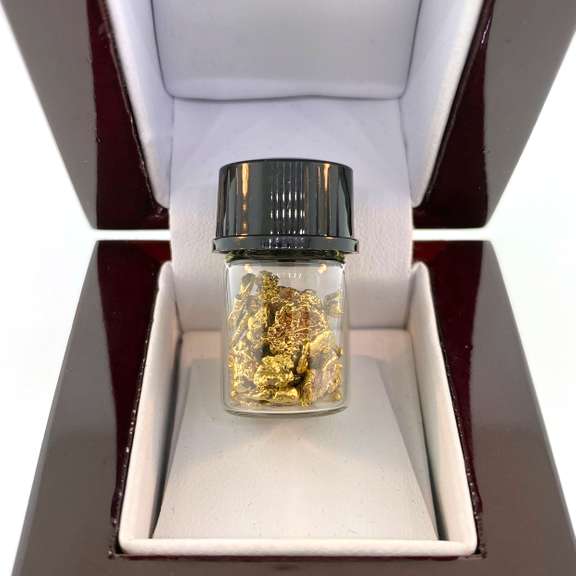 Minature Vial Filled with Pure Gold