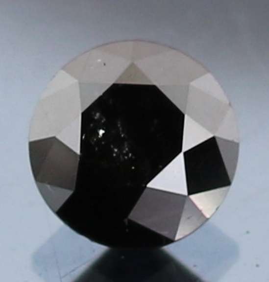 Very fine 1.39ct smooth cut Black Diamond solitaire