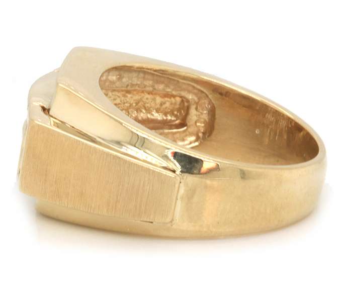 Masterpiece Yellow Gold Baguette and RBC Diamond Ring