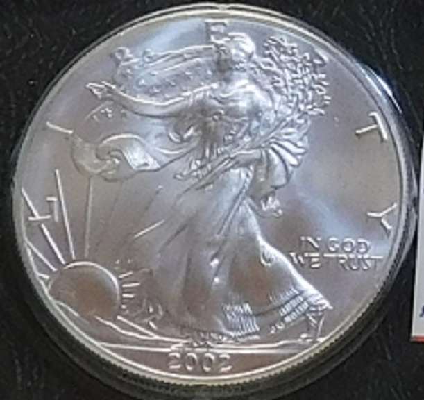 2002 Silver Eagle Cert Unc, Littleton