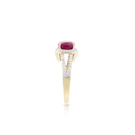 14KT Yellow Gold 2.05ct Ruby and Diamond Ring