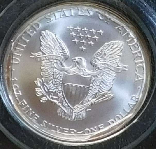 2002 Silver Eagle Cert Unc, Littleton