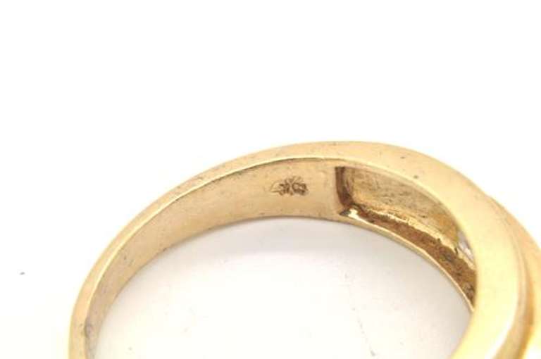 MENS 14 KT YELLOW GOLD DIAMOND BAND
