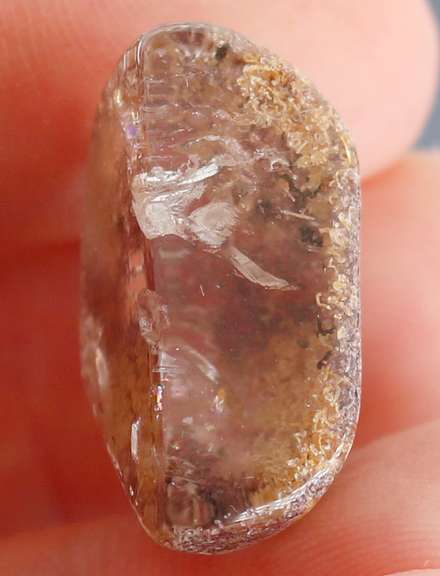 All natural 31.71ct rutilated Ghost Quartz