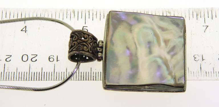 Sterling Silver Mother Of Pearl Necklace