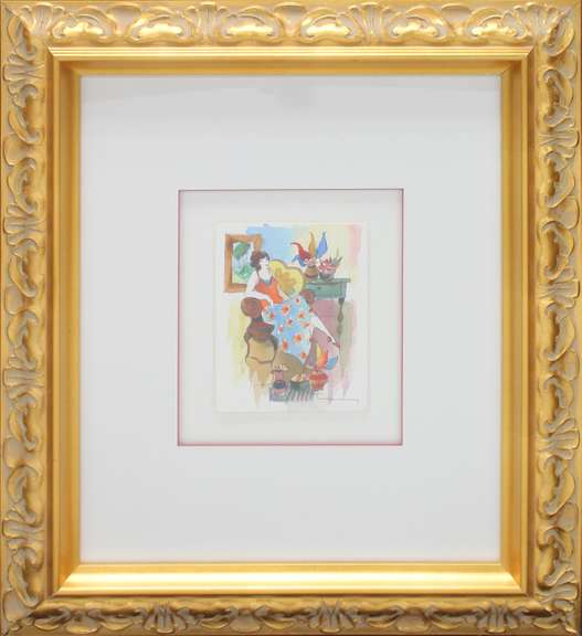 ORIGINAL WATERCOLOR BY ITZCHAK TARKAY   TARKAY UNTITLED