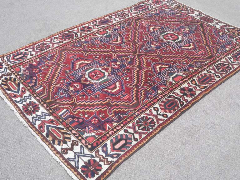 Semi Antique Persian Heriz 4.10x7.4