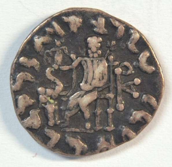 Sharp Baktria Silver Drachm of Antialkidas, 145-135 BC