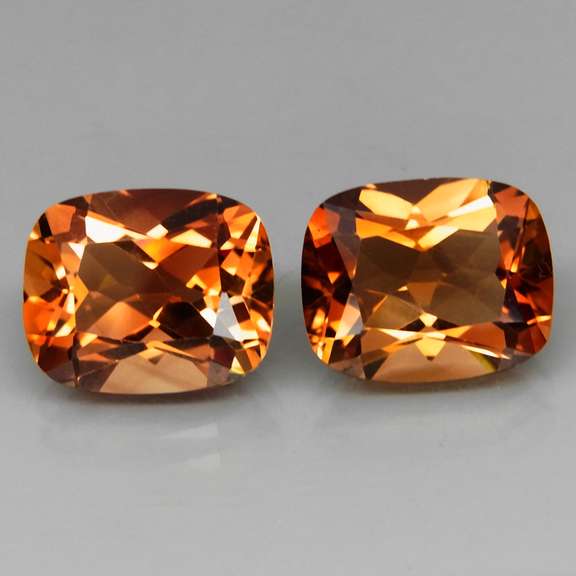 Regal 10.05ct Imperial Topaz Pair