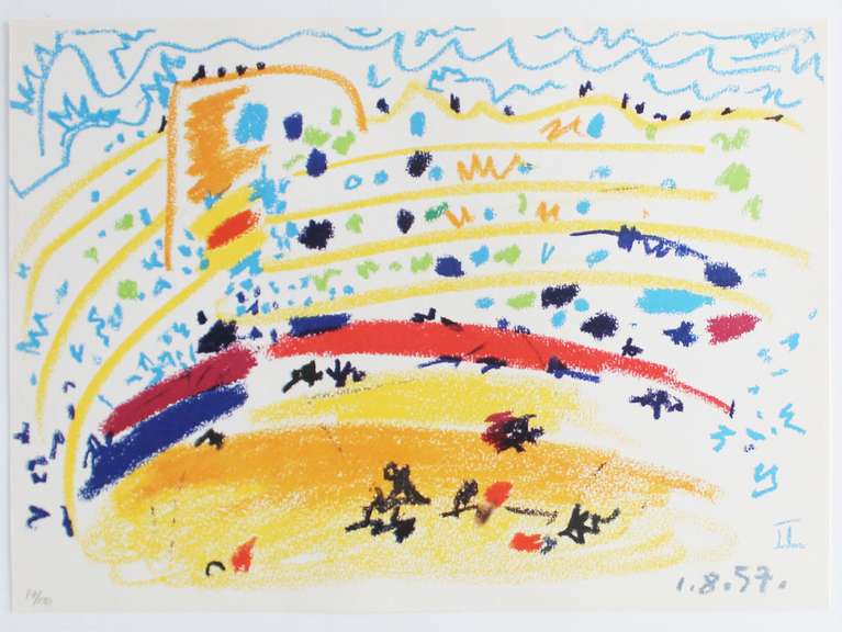 PABLO PICASSO UNTITLED (1.8.57 II) 1961  PICASSO UNTITLED (1.8.57 II)