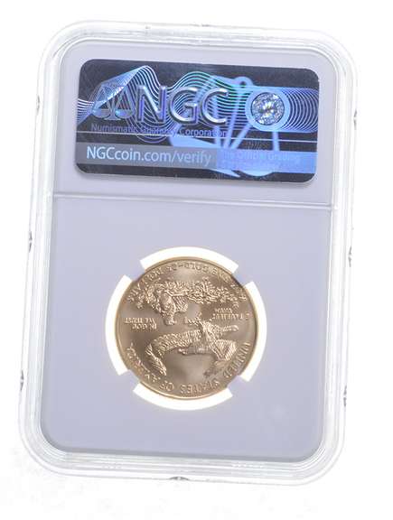 MS70 2006-W $25 Burnished American Gold Eagle - Graded NGC