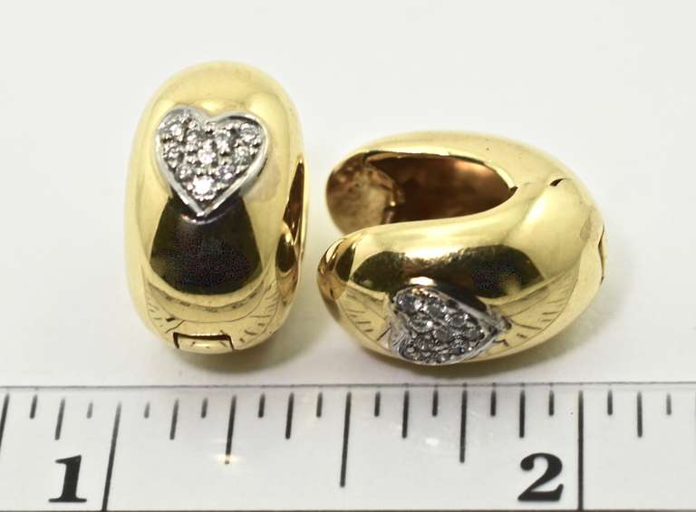 Comfortable and Classy 18K Diamond Huggie Earrings