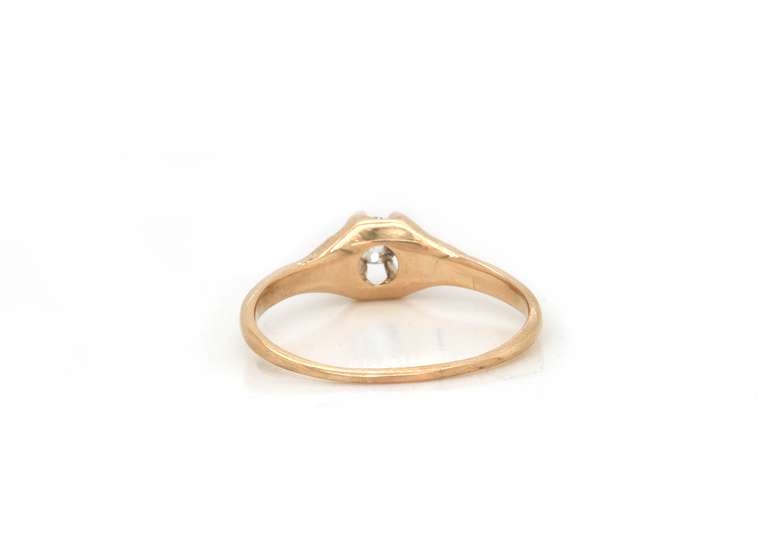 Vintage Yellow Gold Diamond Engagement Ring