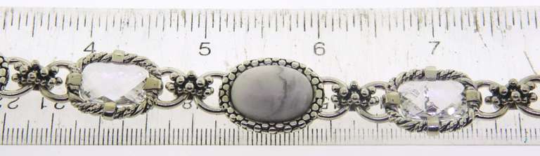 Michael Dawkins Howlite & Quartz Toggle Bracelet