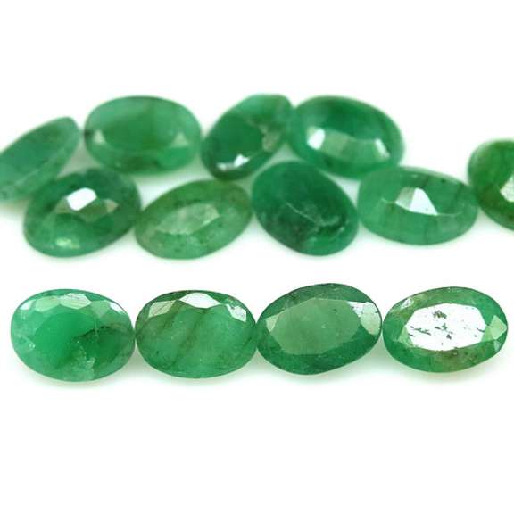 Heavy 8.65ct 12 piece Zambian Emerald set