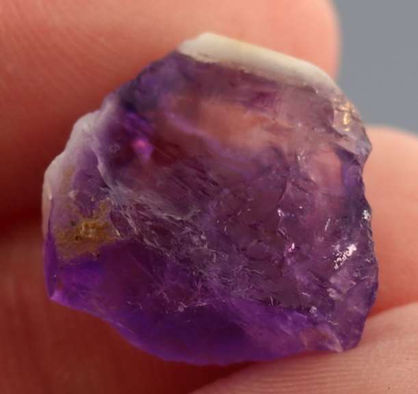 Gorgeous 14.48ct rich violet uncut Amethyst