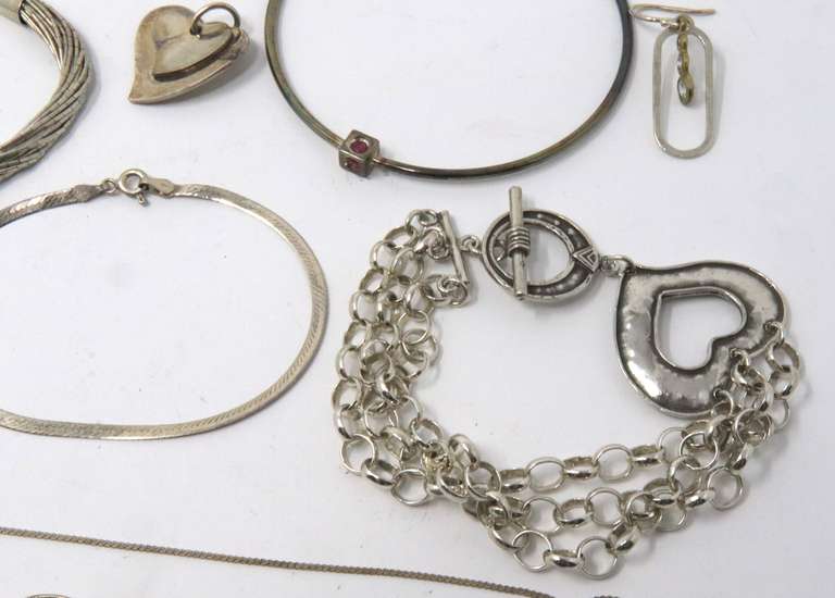 Group Lot of Mixed Sterling Silver Jewelry
