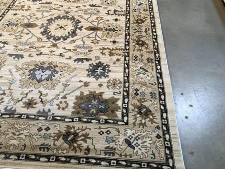 MAGNIFICENT VINTAGE REPRO DESIGN RUG 6x8