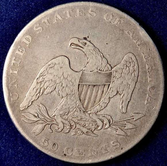 1837 Capped Bust Half Dollar, Circulated.