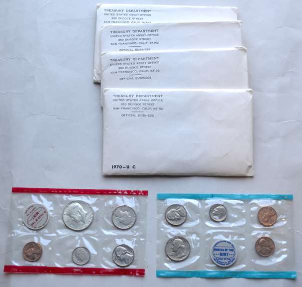 4 1970 US Mint Sets