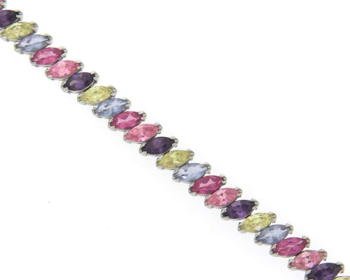 Sterling Silver Multi Gemstone Bracelet