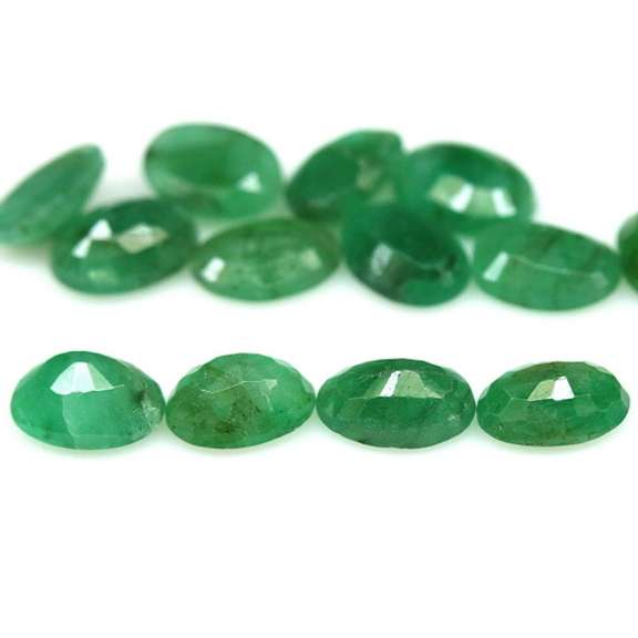 Heavy 8.65ct 12 piece Zambian Emerald set