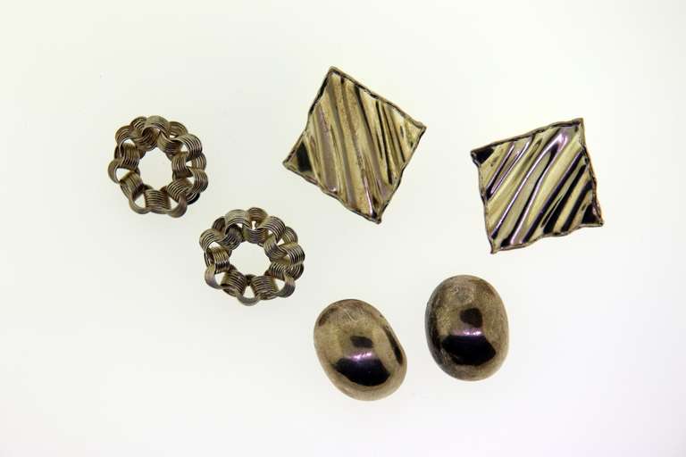 Vintage Sterling Silver Earrings Lot