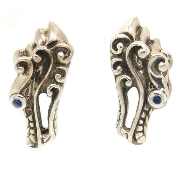 John Hardy Legends Naga Blue Sapphire Stud Earrings
