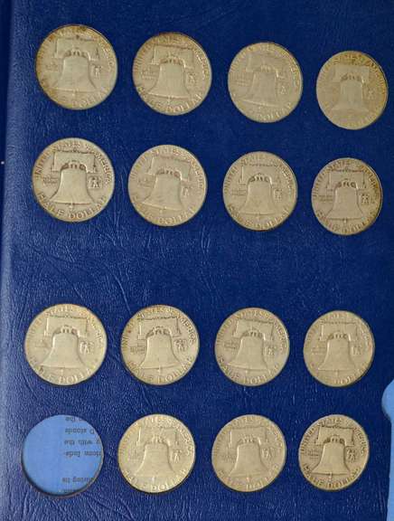 Franklin Half Dollar Album 1948-1963 P D S (no 1948-P)