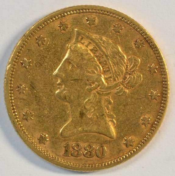 Nicer 1880 US $10 Liberty Gold Piece. Sharp