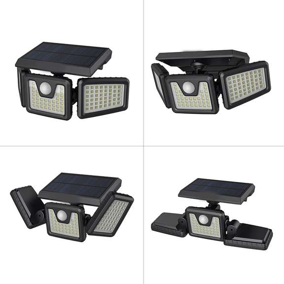 Rotatable 3 Heads Adjustable Waterproof PIR Sensor