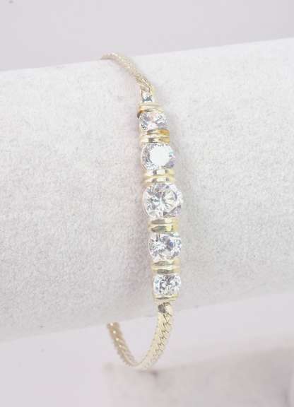 Vintage CZ Bracelet in Sterling