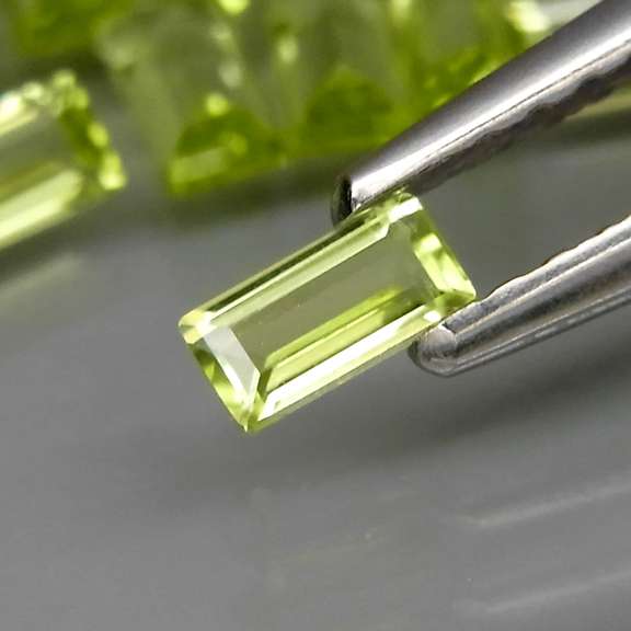 Real 6.06ct untreated apple green Peridot set