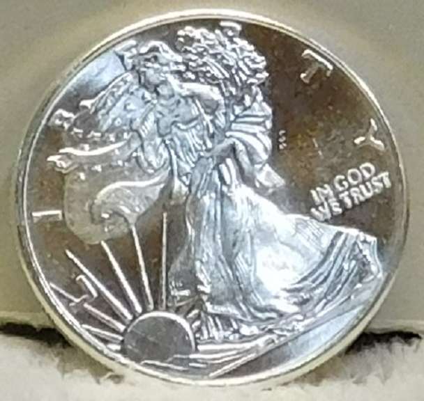1 Oz Silver PRF Round .999 Walker