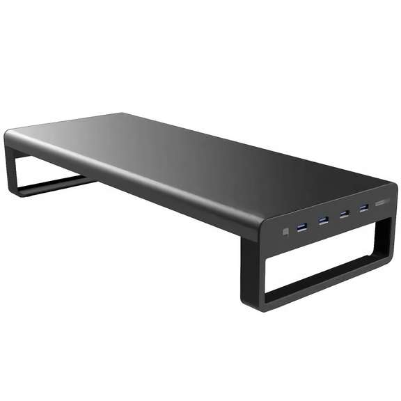 USB 3.0 Aluminum Monitor Stand Metal Riser