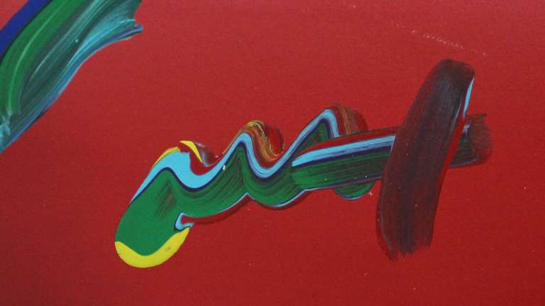 ORIGINAL PAINTING BY PETER MAX SUNSET 2009 HAND SIGNED MAX SUNSET