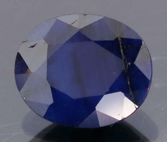 Bold 4.27ct blue black oval cut Sapphire