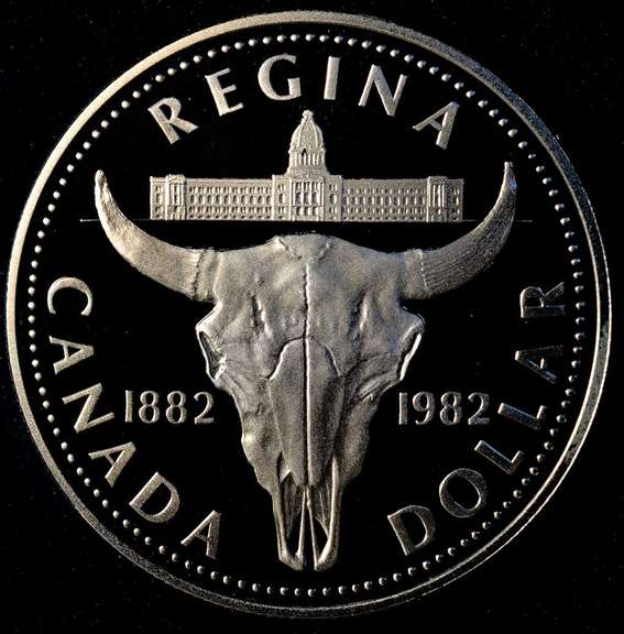 Lot Of 5 Canada 1982 1 Dollar Regina Centennial 23.3 Grams .500 Silver.