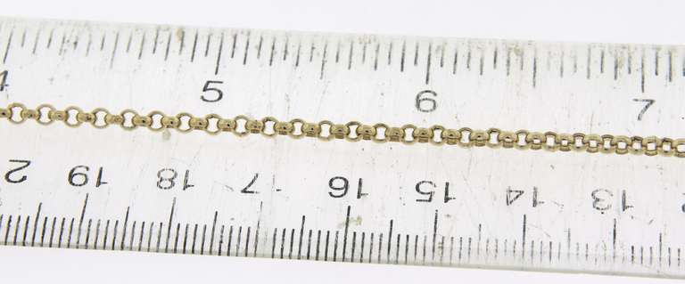 Nice Yellow Gold Rolo Chain Anklet