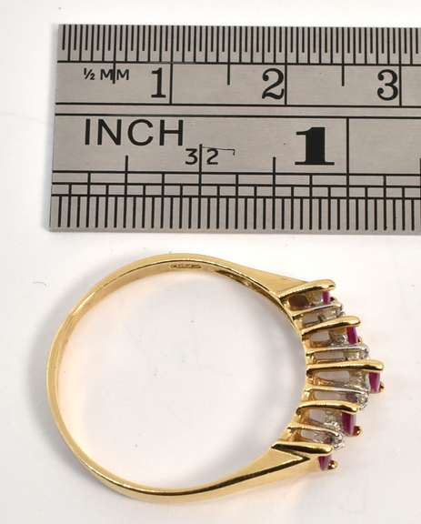 Stylish Marquise Ruby Pyramid Ring